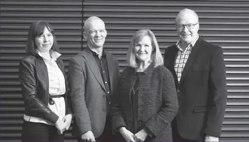  ?? Photo: Griffin Simm ?? The 2019 awarding jury. Left to right: Amy Muir (director, Muir Architectu­re), Michael McKeown (director, Jensen Plus), Linda Corkery (discipline director Landscape Architectu­re, UNSW Sydney), Malcolm Snow (jury chair and chief executive officer, City Renewal Authority).