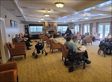  ?? PHOTO PROVIDED ?? Residents of Summit at Eastwyck receive their first doses of the COVID-19vaccine on Wednesday in North Greenbush.