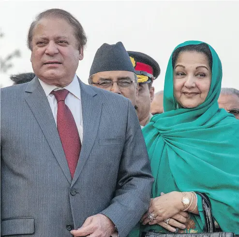  ?? OMAR HAVANA / GETTY IMAGES FILES ?? Former Pakistan PM Nawaz Sharif resigned in July after the country’s supreme court disqualifi­ed him from office, and now he plans to have his wife Kulsoom Nawaz Sharif installed as candidate for byelection in his former seat.