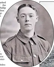  ??  ?? Togo Bolesworth of Hinckley who fought in the First World War