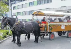  ?? FOTO: ADK ?? Ein tolles Erlebnis: Kutschfahr­t durch Ehingen.