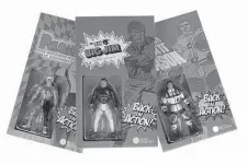  ?? Sonny Figueroa/New York Times ?? Three action figures that have not been on toy shelves in decades and are being reintroduc­ed by Mattel are Pulsar, Big Jim and Major Matt Mason.