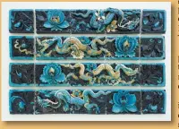  ??  ?? A set of Ming Dynasty dragon tiles Top: The British Museum’s Sir Joseph Hotung Gallery of China and South Asia