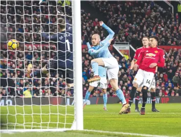  ??  ?? Manchester City playmaker David Silva broke the deadlock with a close-range effort following a first-half corner