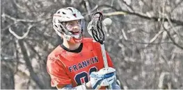  ?? KENNETH K. LAM/BALTIMORE SUN ?? Franklin High’s Luke Coleman leads the undefeated Indians with 19 goals and 11 assists. He will play at Jacksonvil­le University next year.