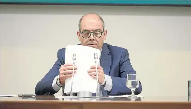  ?? JESÚS HELLÍN/EP ?? El presidente de ATA, Lorenzo Amor, presentó ayer los principale­s datos del barómetro.