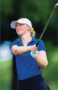  ?? ?? Technik, mentale Stärke und die Liebe zur Natur sind drei Faktoren, die Marie Baertz am Golfsport begeistern.