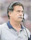 ??  ?? THIS FILE PHOTO taken on Dec. 11 shows head coach Jeff Fisher of the Los Angeles Rams looking on against the Atlanta Falcons in the first half at Los Angeles Memorial Coliseum in Los Angeles, California.