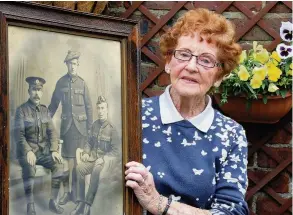  ??  ?? Proud Prestwick’s Jean Main remembers her brave father and uncles