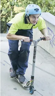  ??  ?? Declan McLachlan from Drouin Secondary College competed in the 15 and under scooter competitio­n.