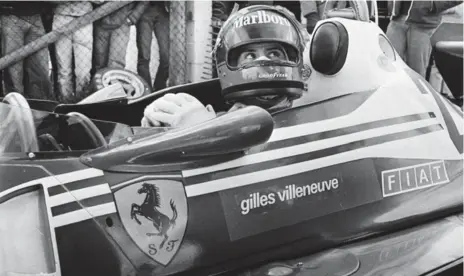  ?? NORRIS MCDONALD ?? Gilles Villeneuve began his illustriou­s career with Scuderia Ferrari. at the Canadian Grand Prix at Mosport Park in 1967.