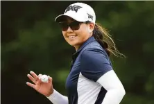  ?? Chris Carlson / Associated Press ?? Monterey’s Mina Harigae has had at least a share of the lead after each of the first two rounds of the U.S. Women’s Open.