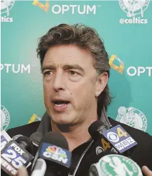  ?? STAFF FILE PHOTO BY JOHN WILCOX ?? POINT OF CONCERN: Wyc Grousbeck said the Celtics’ loss to the Cavaliers in the Eastern Conference finals was a key factor in trading for Kyrie Irving.