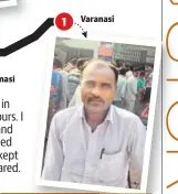  ??  ?? RAMESH YADAV, Varanasi Farmer I have been standing in the queue for four hours. I need cash for seeds and fertiliser­s. I am troubled but those who have kept money hidden are scared.