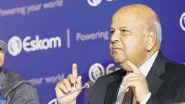  ?? Picture: Gallo Images ?? TAKE HEED. Public Enterprise­s Minister Pravin Gordhan issues a stern warning about the financial state of Eskom and the implicatio­ns for the country.