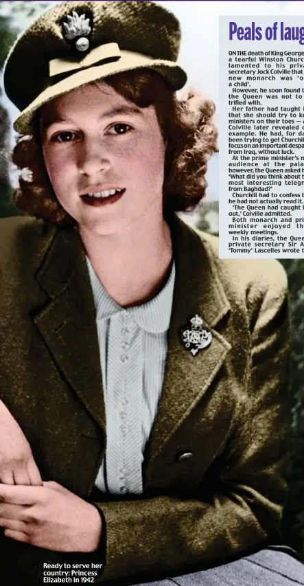  ?? ?? Ready to serve her country: Princess Elizabeth in 1942