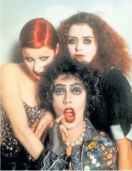  ??  ?? La película de culto The Rocky Horror Picture Show (1975) sobre el glam.