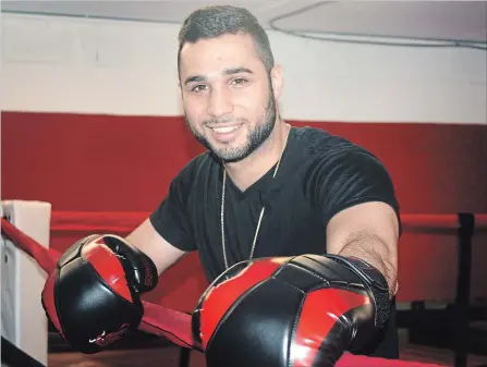  ?? BERND FRANKE THE ST. CATHARINES STANDARD ?? Lucas Bahdi, 24, is back home in Niagara Falls and will fight in the main event in Rumble in the Falls III on Saturday night.