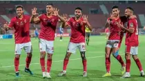  ??  ?? Al Ashra…Al Ahly’s players had their sights set on a tenth Champions League crown after their semi-final victory over Esperance of Tunisia