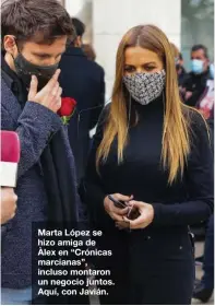  ??  ?? Marta López se hizo amiga de
Àlex en “Crónicas marcianas”, incluso montaron un negocio juntos. Aquí, con Javián.