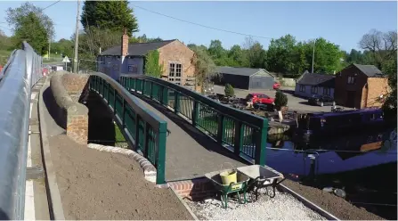  ?? PHOTO: TIM COGHLAN ?? The new pedestrian canal bridge nearing completion – as seen from the road.