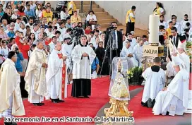  ?? IGNACIO REYES ?? La ceremonia fue en el Santuario de los Mártires