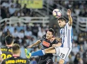  ?? FOTO: LUIS M. UNCITI ?? Piatti marcó en la Liga anterior en Anoeta Su gol valió un punto