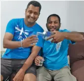  ??  ?? Rajiv (left) with his cousin Hitesh Lal (right) who was shot dead by police in New Zealand on Monday morning.