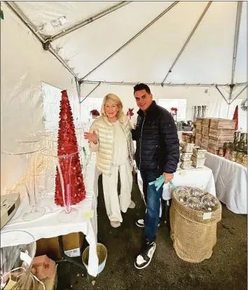  ?? ?? Martha Stewart stopped by Furniture on Consignmen­t’s Giant Tent Sale on Friday.