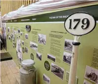  ??  ?? The new display inside the Gauge Museum tracing the developmen­t of the line, with a Bristol & Exeter Railway milepost in the foreground. WSSRT