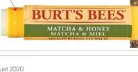  ??  ?? Burt’s Bees Matcha & Honey Lip Balm, £3.99