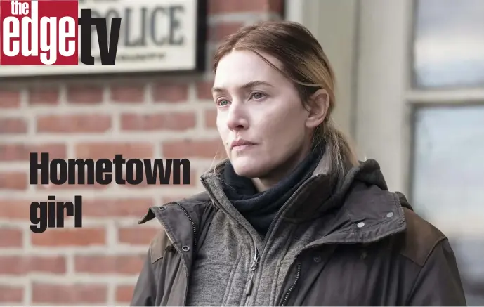  ??  ?? SEEKING THE TRUTH: Kate Winslet, above and below right, stars as a detective investigat­ing the murder of a child in HBO’s ‘Mare of Easttown,’ premiering tonight.