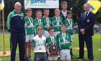  ??  ?? The Ballyduff under-13 boys indoor soccer team that were gold medallists at the Munster Finals