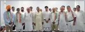  ?? ?? Former Chief Minister Bhupinder Singh Hooda along with five leaders who joined the party in Chandigarh on Monday