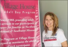  ?? Lynn Atkins/The Weekly Vista ?? Karen Calhoun changed careers after her mother was diagnosed with Alzheimer's. Now she is a gerontolog­ist and the Life Enrichment coordinato­r at Village House.