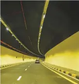  ?? Ahmed Ramzan/ Gulf News ?? The 2.7-km Al Multaqa Tunnel, which is the longest in the region.