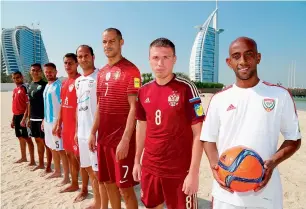  ?? Supplied photo ?? The stage is set for the Huawei Interconti­nental Beach Soccer Cup Dubai. —