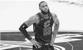  ?? JASON MILLER/GETTY IMAGES ?? Will LeBron James be in a Cavs uniform when the 2018-19 season rolls around? It’s anybody’s guess at this point.