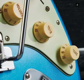  ?? ?? 6 6. The switch on the lower tone control here adds the neck pickup to positions 1 and 2 on the five-way switch, so we get bridge and neck, and all three together, also known as the ‘seven sound’ mod
