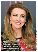  ??  ?? GH alum Emma shot her return to the show from home.