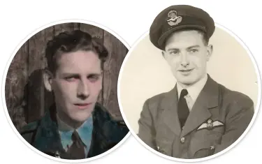  ??  ?? ABOVE: Rusty Waughman’s fellow pilot and friend Paul Zanchi joined 101 Squadron shortly before Waughman. Zanchi and the majority of his Lancaster crew were tragically killed on 26 November 1943 shortly before Waughman arrived on the 28th ABOVE:...