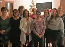  ?? FOTO: KKSG ?? Die Klever Damenmanns­chaft (von links): Maria van den Berg, Birgit Wilkes, Ingeborg Reintjes, Sandra van Bebber, Stephanie Schlebusch, Stephanie Post-Görtz, Gabi Schmitt, Silke Thissen und Martina Zimmer.