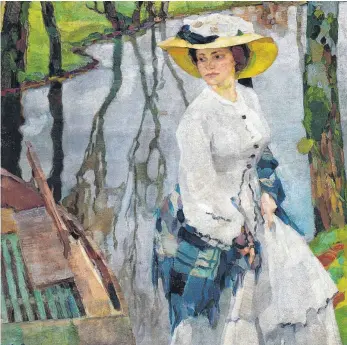  ?? FOTO: PUTZ ?? „Am Ufer“von Leo Putz aus der Sammlung Unterberge­r.