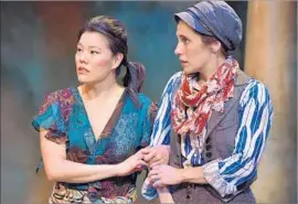  ??  ?? CELIA (Desirée Mee Jung, left) with Rosalind (Sally Hughes) in the Antaeus Theatre Company production at Kiki & David Gindler Performing Arts Center.