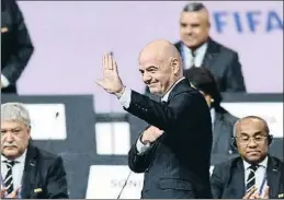  ??  ?? El suís Gianni Infantino, de 49 anys, ahir a París