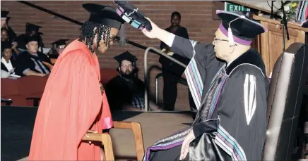  ?? Photo: Contribute­d ?? Inspiring… Klaudia Talohole (KT) Amakali–Angula graduated recently from South Africa’s North-West University.