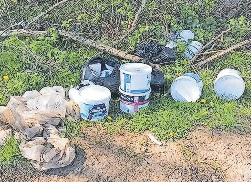  ?? ?? The task-and-finish group will look at how to tackle fly-tipping such as this rubbish dumped at Blackacre Lane, Ormskirk