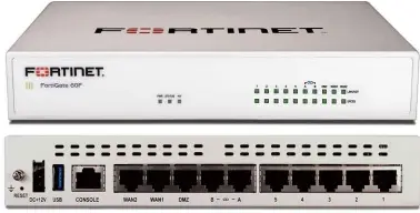  ??  ?? ABOVE Ten Ethernet ports all in a row: the FortiGate is nothing if not well connected