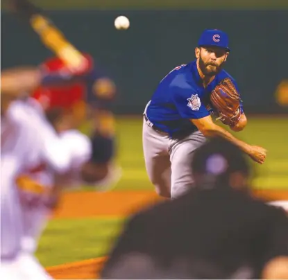  ??  ?? If Jake Arrieta is concerned about where he will play in 2018, he certainly didn’t show it in his first start of 2017. | GETTY IMAGES