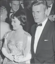  ?? Los Angeles Times ?? NATALIE WOOD, shown in 1956 with actor Tab Hunter, did not know how to swim and had spoken publicly about her fear of “dark water.”